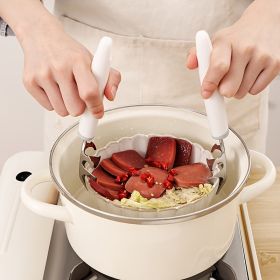 1pc Stainless Steel Anti-Scalding Hot Bowl Dish Plate Gripper Clips Tongs Clamp Holder For Moving Hot Plate Or Bowls With Food Out From Instant P